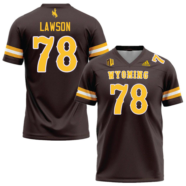 #78 Cooper Lawson Wyoming Cowboys Jersey College Football Uniforms,Gears,Jerseys-Brown